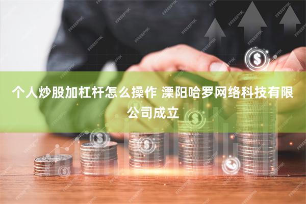 个人炒股加杠杆怎么操作 溧阳哈罗网络科技有限公司成立