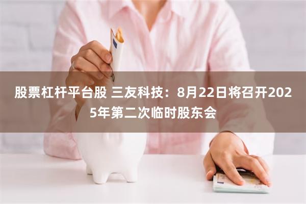 股票杠杆平台股 三友科技：8月22日将召开2025年第二次临时股东会